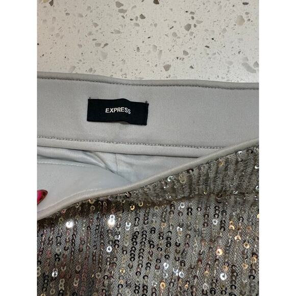 nwt EXPRESS HIGHRISE SEQUINED TROUSER DISCO WOMENS SMALL - Picture 5 of 9